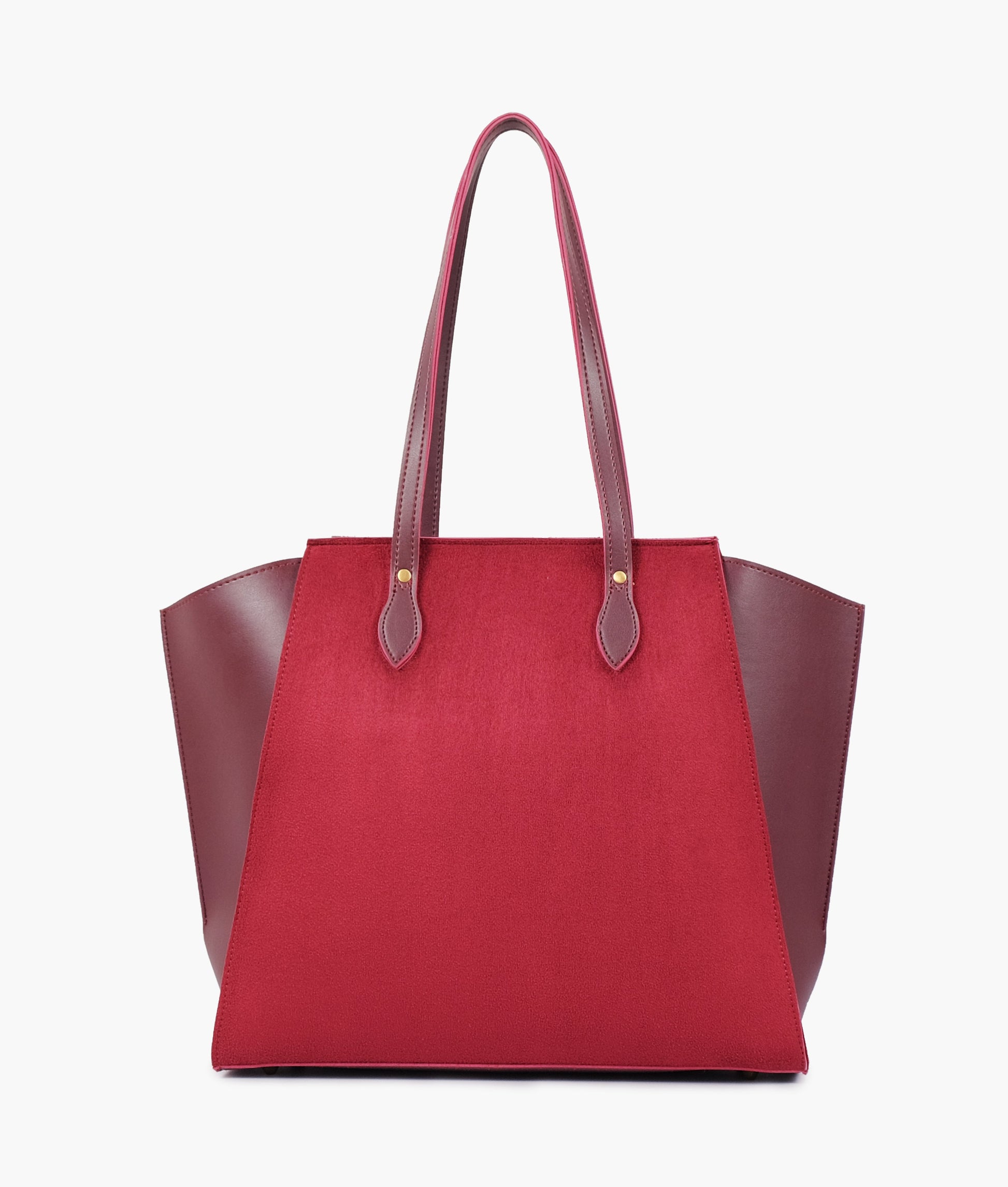 Buy Burgundy suede classic tote bag in Pakistan