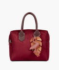 Buy Burgundy suede mini bowling bag in Pakistan