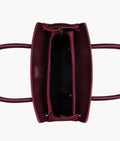 Buy Burgundy suede handbag with front buckle in Pakistan