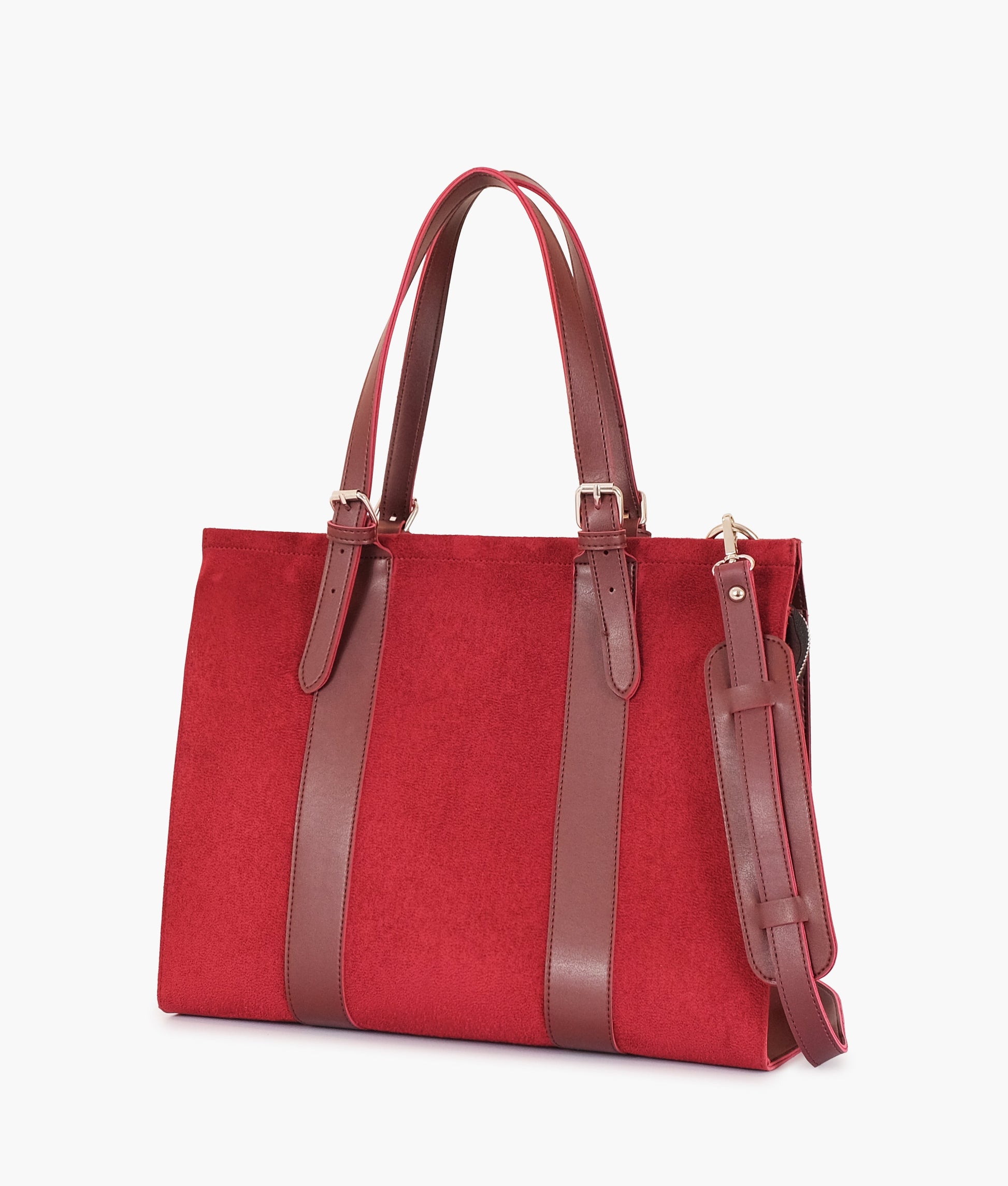 Buy Burgundy suede laptop bag with sleeve in Pakistan