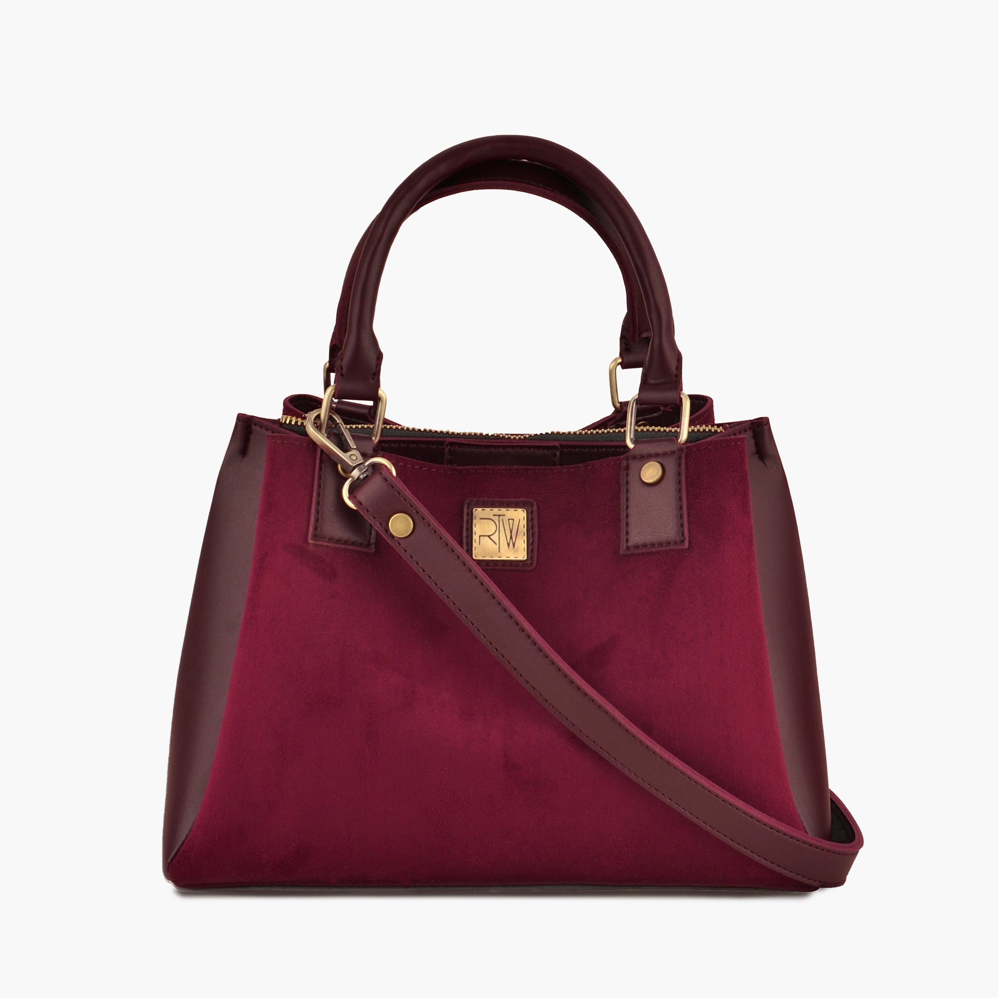 Buy Burgundy suede mini bag in Pakistan