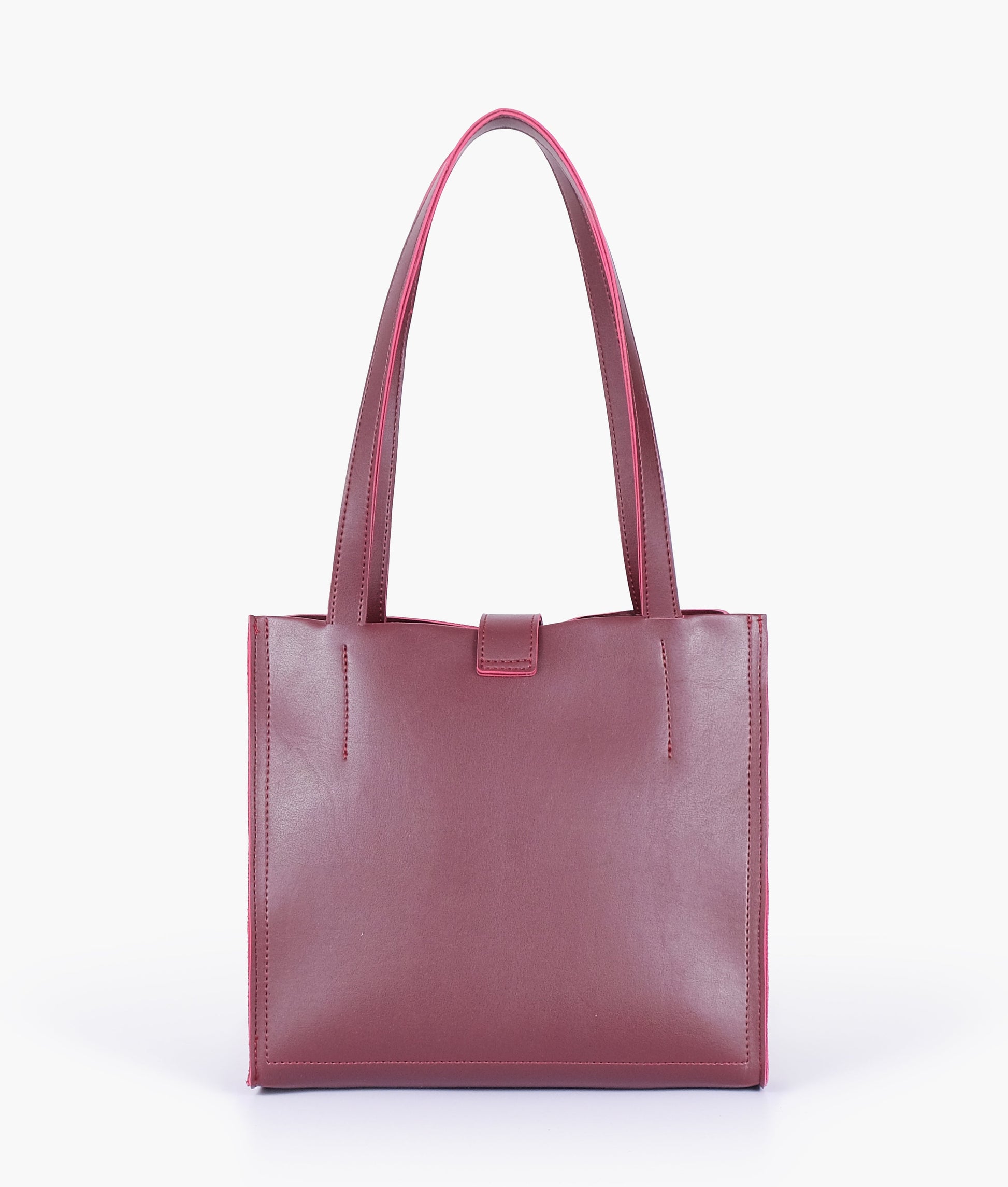 Buy Burgundy suede mini tote bag in Pakistan