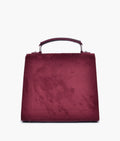 Buy Burgundy suede push-lock messenger bag in Pakistan