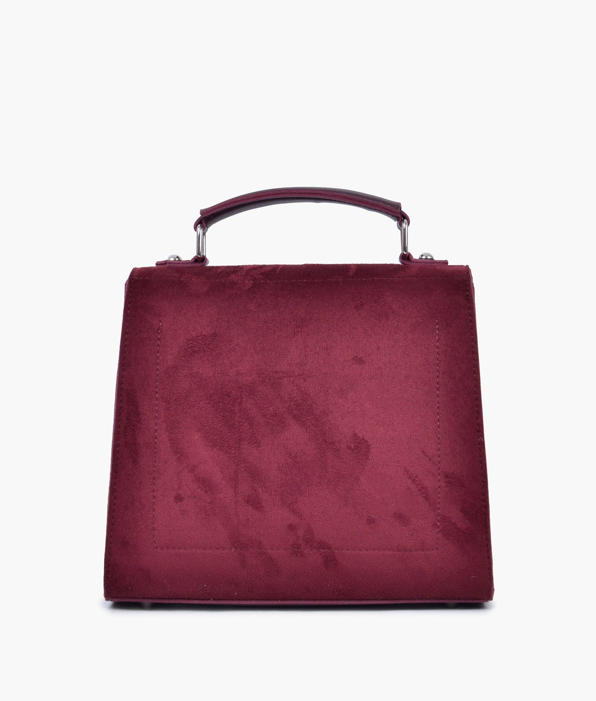 Buy Burgundy suede push-lock messenger bag in Pakistan