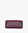 Buy Burgundy suede push-lock messenger bag in Pakistan