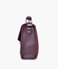 Buy Burgundy suede push-lock messenger bag in Pakistan