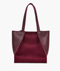 Buy Burgundy suede shopping tote bag in Pakistan