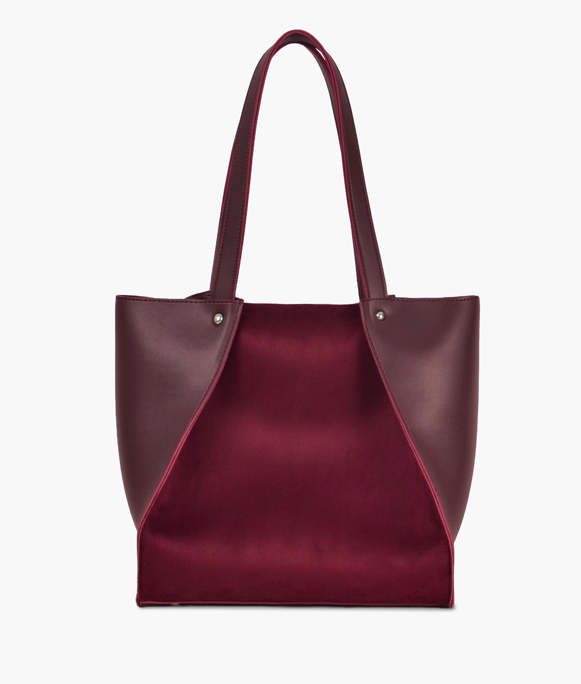 Buy Burgundy suede shopping tote bag in Pakistan