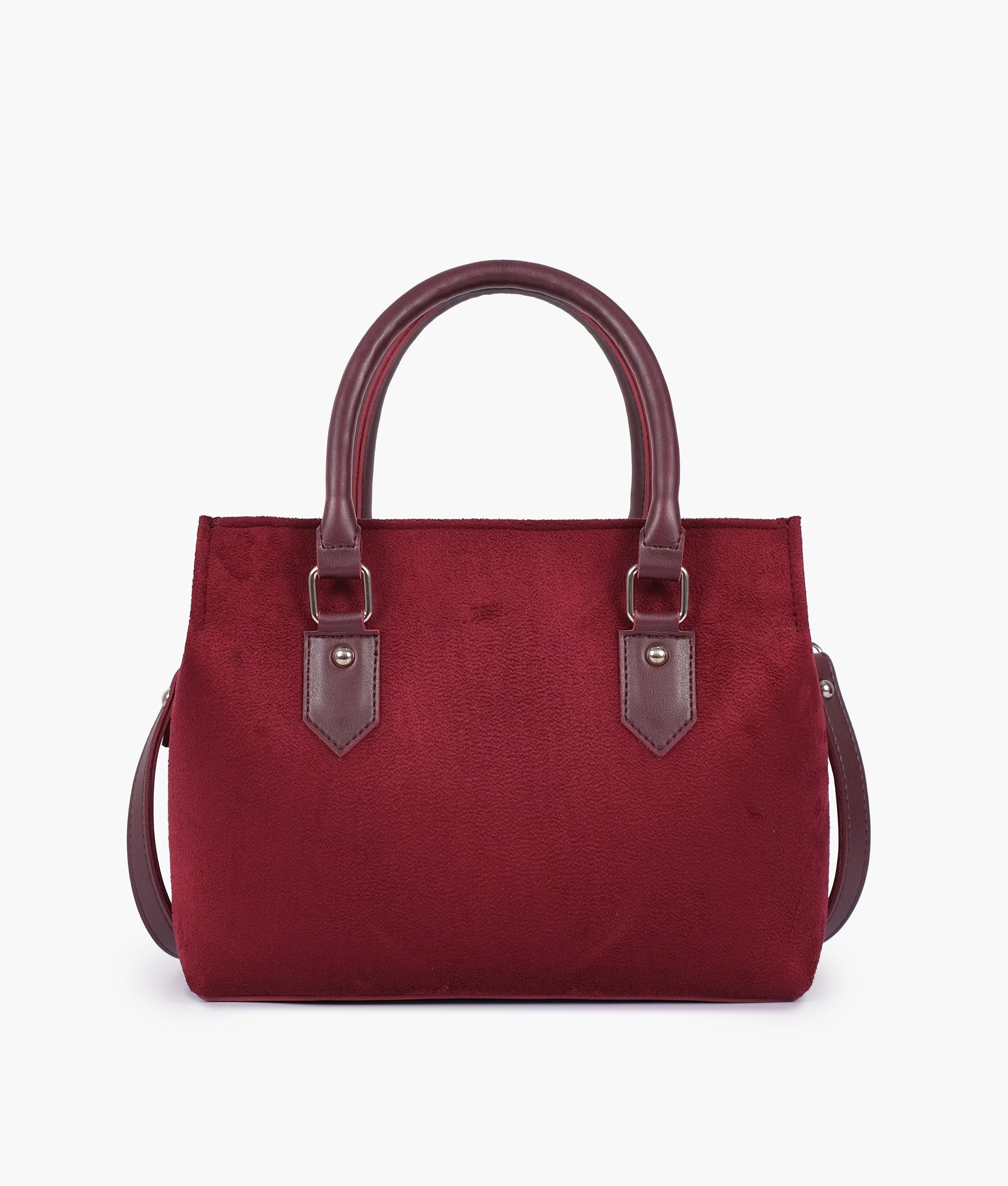 Buy Burgundy suede small satchel bag in Pakistan