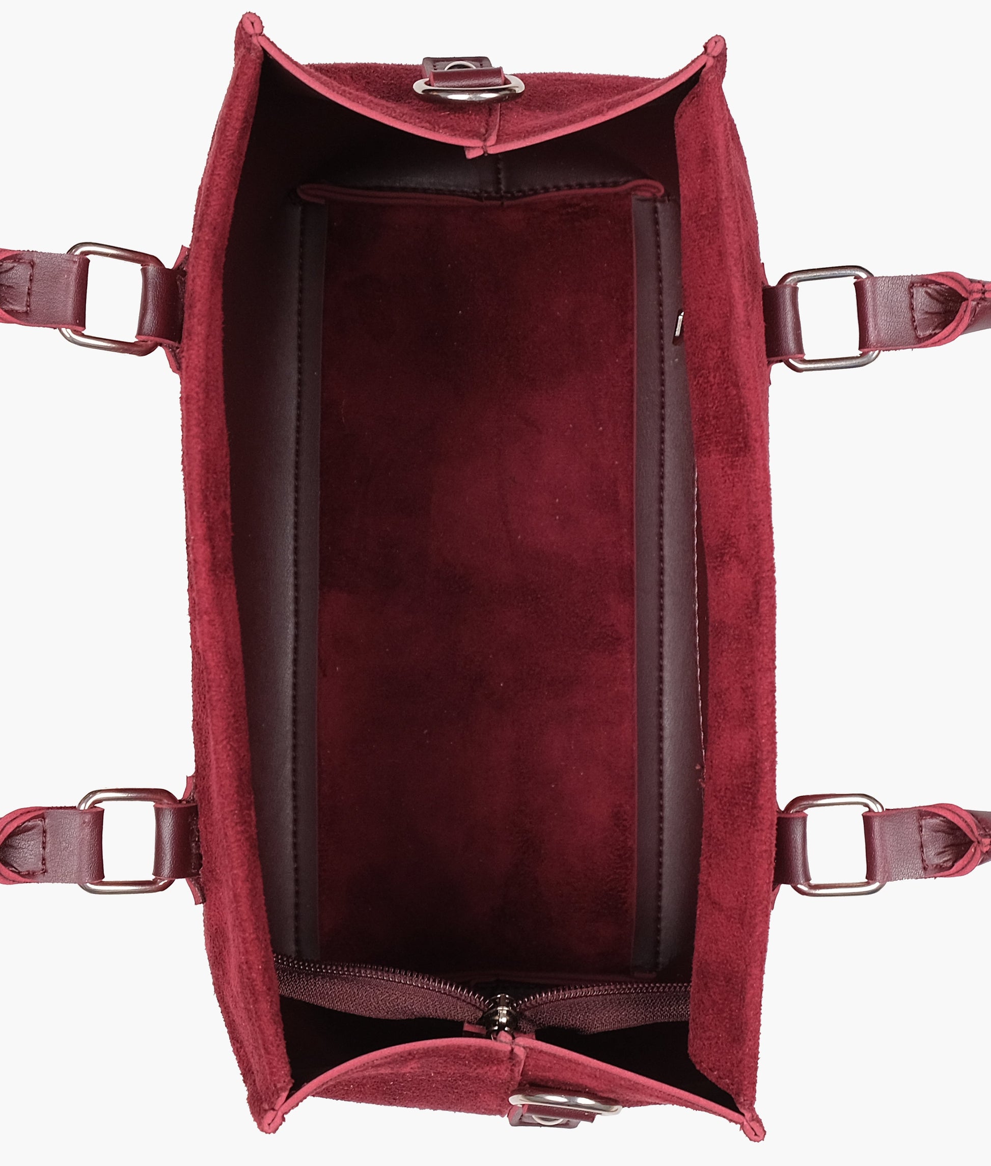 Buy Burgundy suede small satchel bag in Pakistan