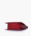 Buy Burgundy suede trapeze top-handle bag in Pakistan