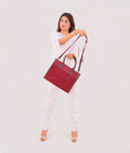 Buy Burgundy suede vintage handbag in Pakistan