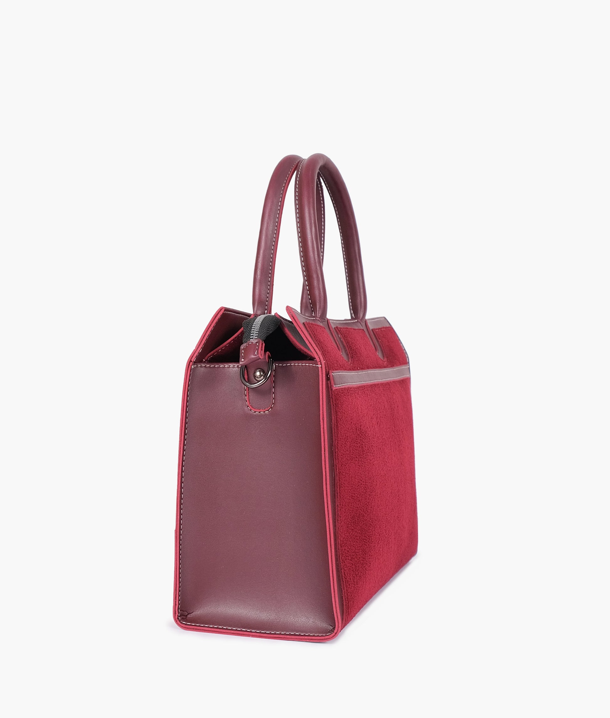 Buy Burgundy suede vintage handbag in Pakistan