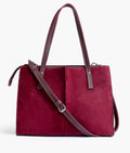 Buy Burgundy suede work tote bag in Pakistan