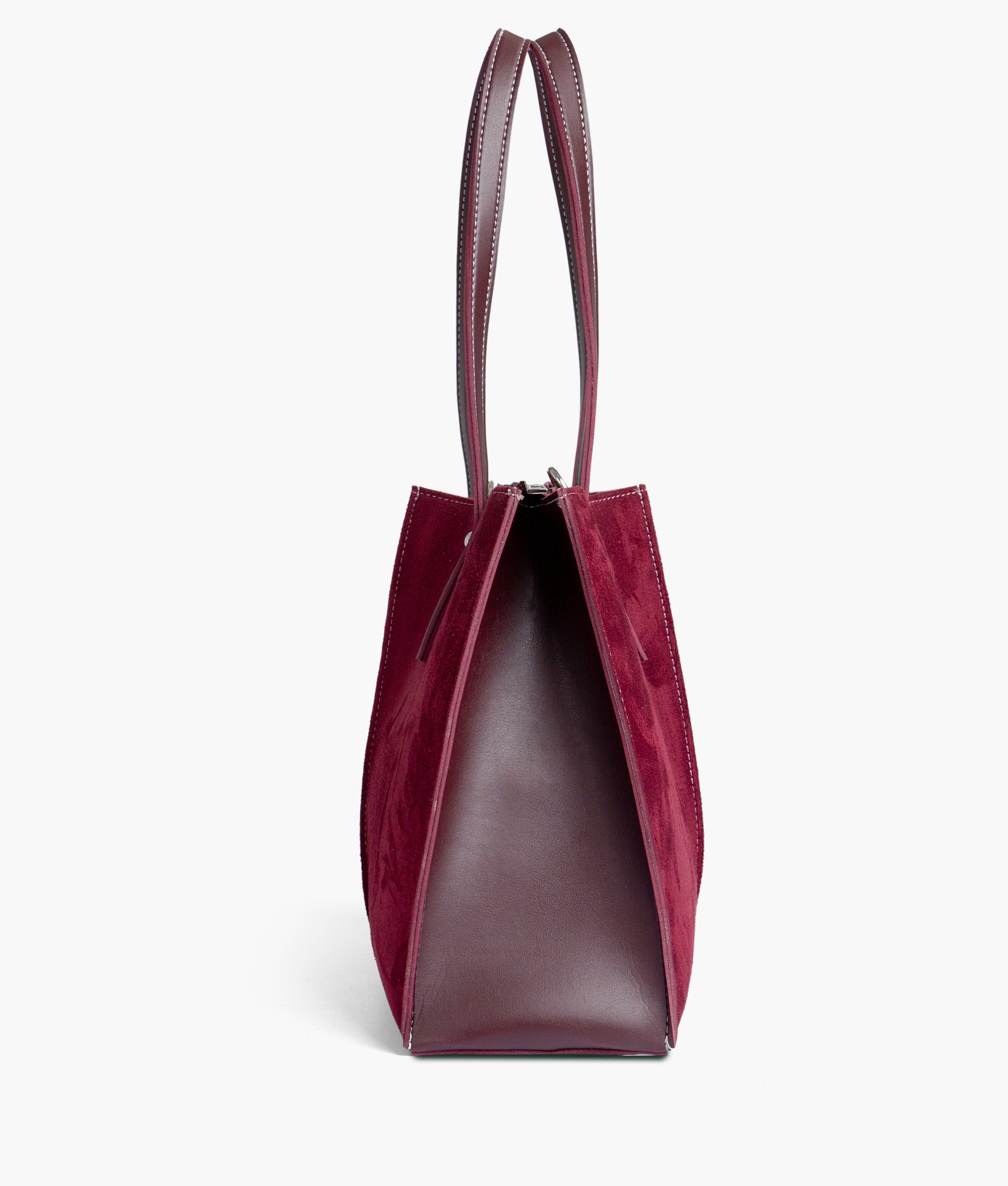 Buy Burgundy suede work tote bag in Pakistan