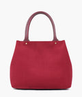 Buy Burgundy suede zipper tote bag in Pakistan