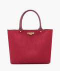 Buy Burgundy suede zipper tote bag in Pakistan