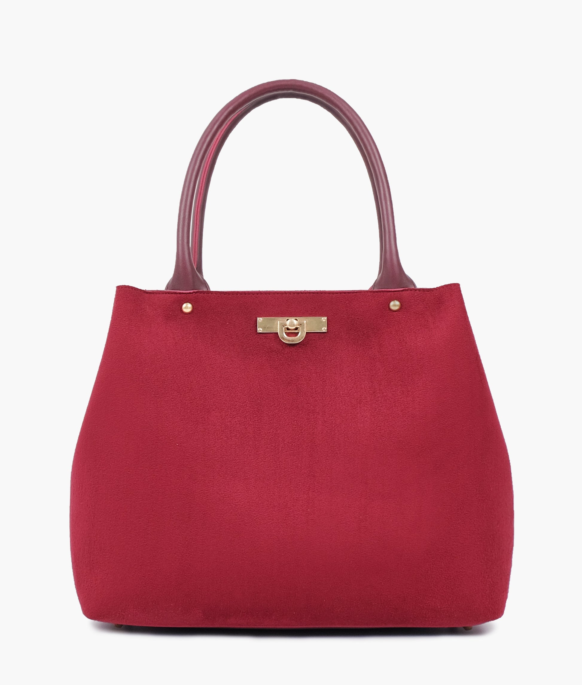 Buy Burgundy suede zipper tote bag in Pakistan