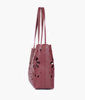 Buy Burgundy two-piece floral tote in Pakistan