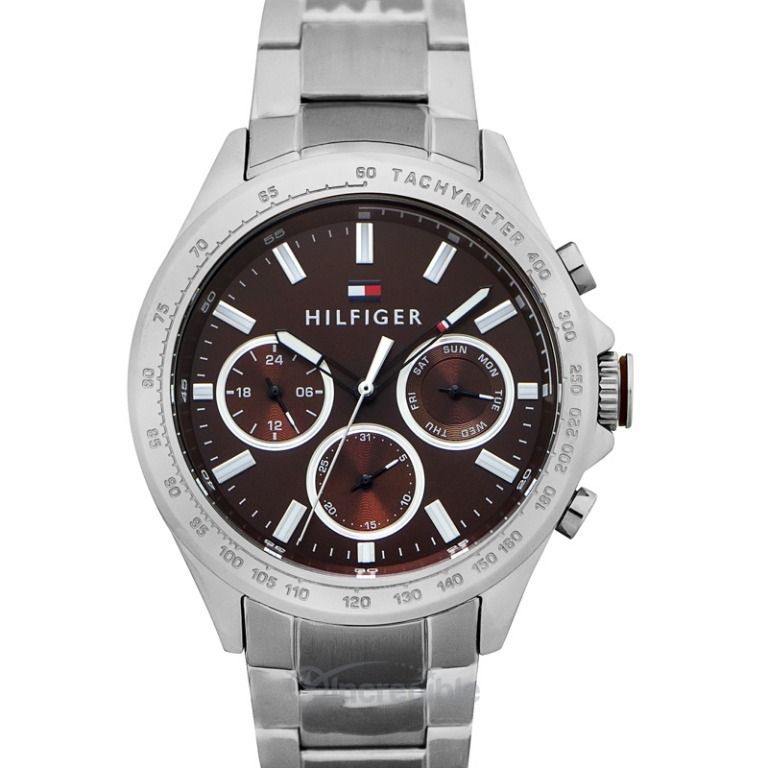 Buy Tommy Hilfiger Mens Quartz Stainless Steel Brown Dial 44mm Watch - 1791229 in Pakistan