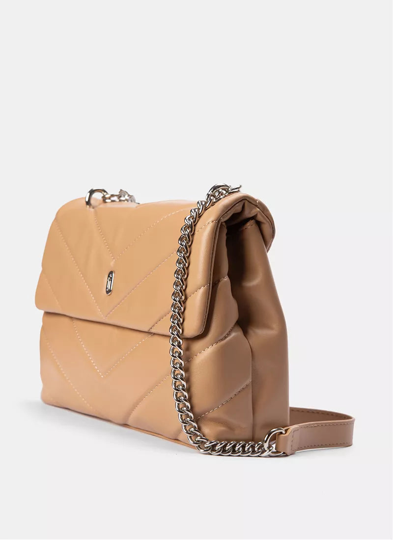 Buy Kurt Geiger Kensington Quilted Crossbody Bag In Neutrals Medium - Beige in Pakistan