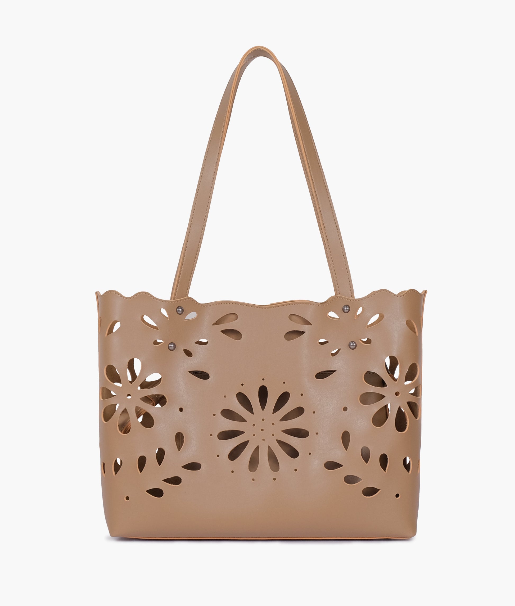 Buy Coffee two-piece floral tote in Pakistan