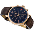 Buy Tommy Hilfiger Mens Quartz Leather Strap Blue Dial 44mm Watch - 1710418 in Pakistan