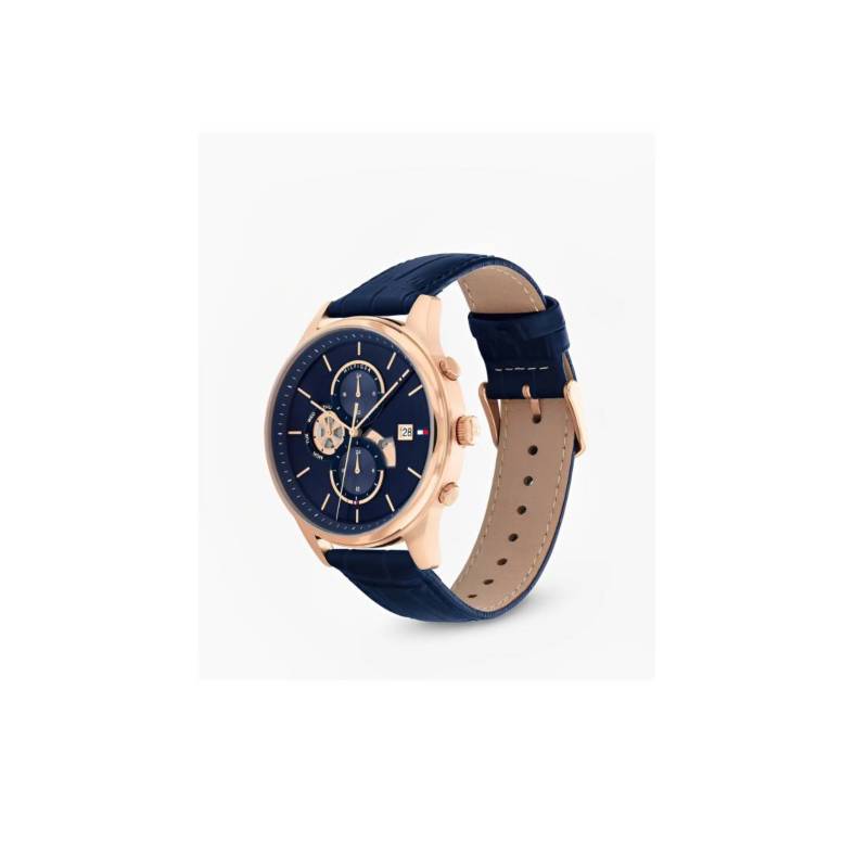 Buy Tommy Hilfiger Mens Quartz Blue Leather Strap Blue Dial 44mm Watch - 1710503 in Pakistan