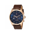 Buy Tommy Hilfiger Mens Quartz Leather Strap Blue Dial 44mm Watch - 1710423 in Pakistan