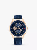 Buy Tommy Hilfiger Mens Quartz Blue Leather Strap Blue Dial 44mm Watch - 1710503 in Pakistan