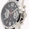 Buy Tommy Hilfiger Mens Quartz Silicone Strap Black Dial 46mm Watch - 1791475 in Pakistan