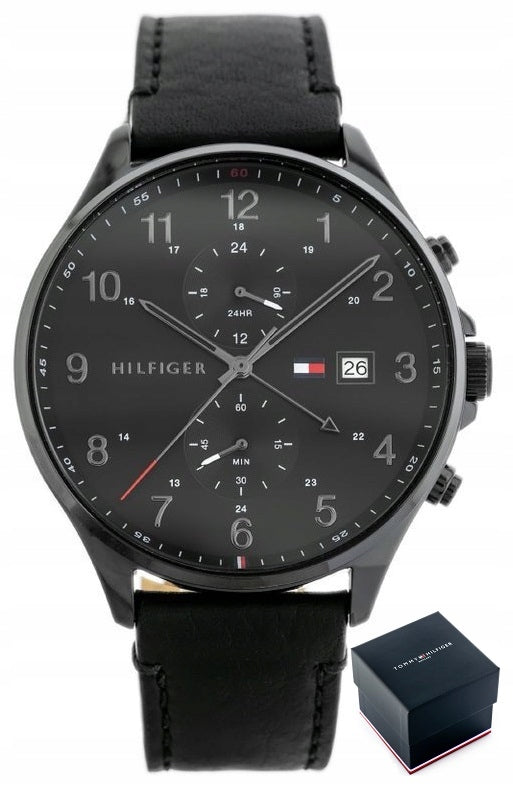 Buy Tommy Hilfiger Mens Quartz Leather Strap Black Dial 44mm Watch - 1791711 in Pakistan