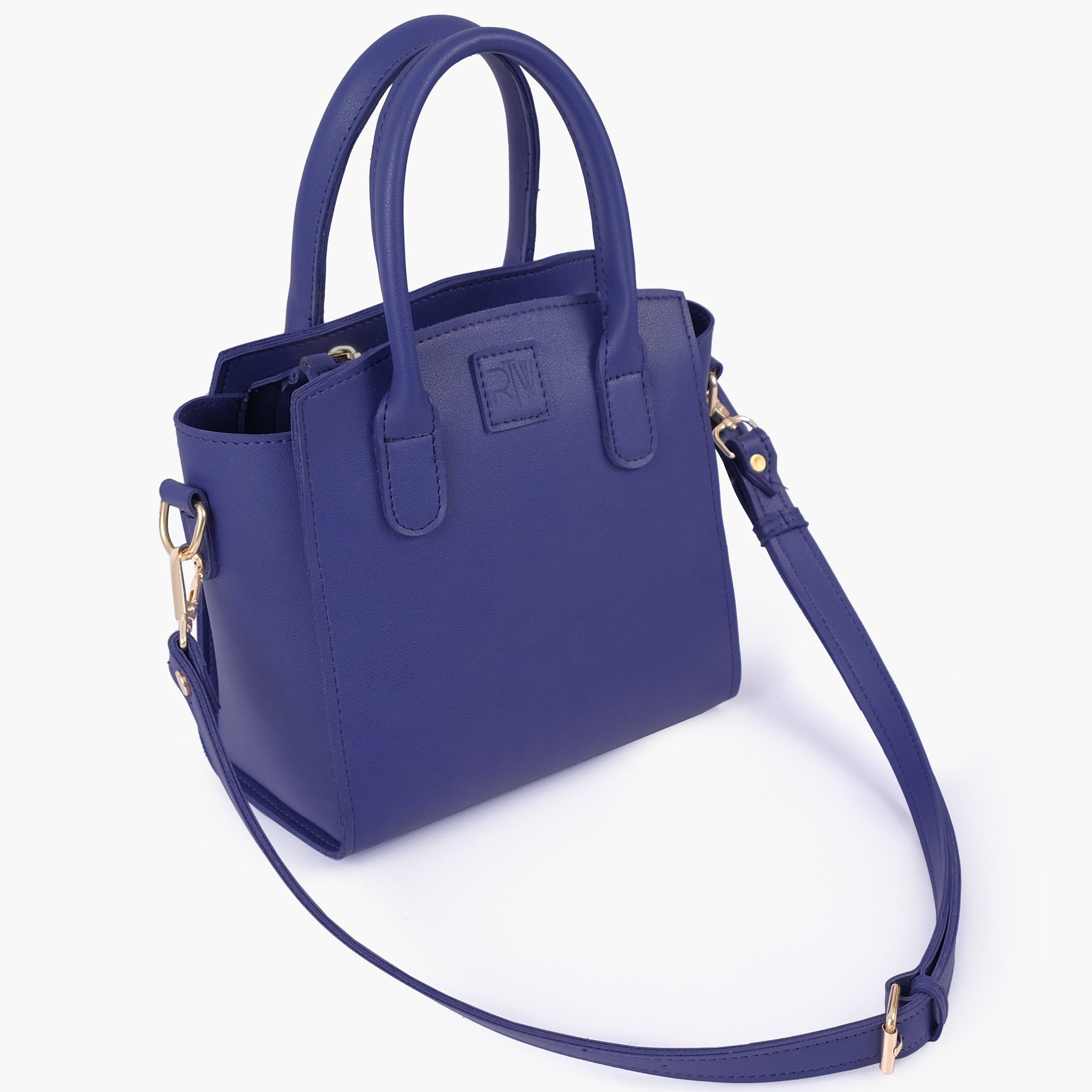 Buy Dark blue top-handle mini handbag in Pakistan