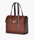 Buy Dark brown suede carry-all satchel bag in Pakistan