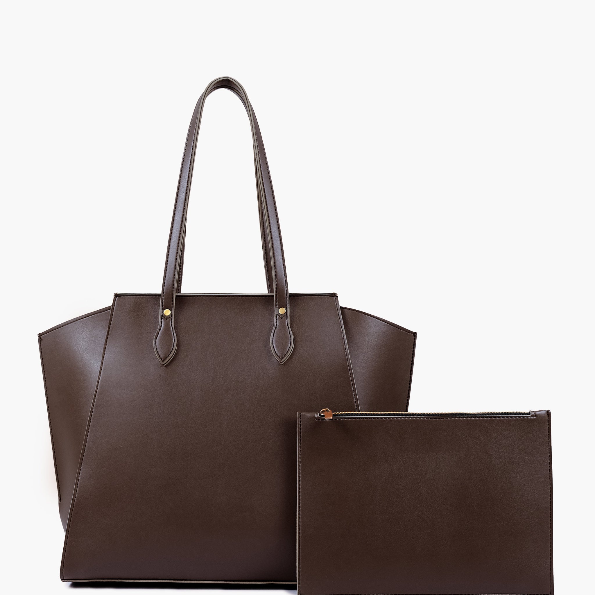 Buy Dark brown classic tote bag in Pakistan