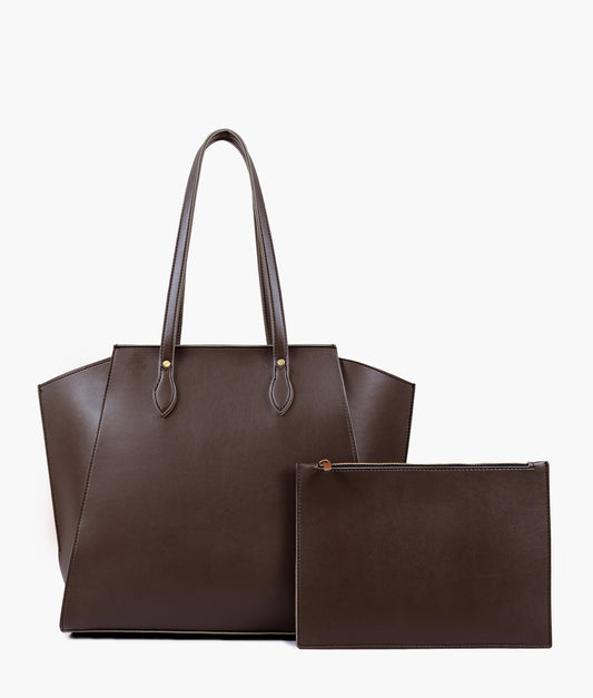 Buy Dark brown classic tote bag in Pakistan