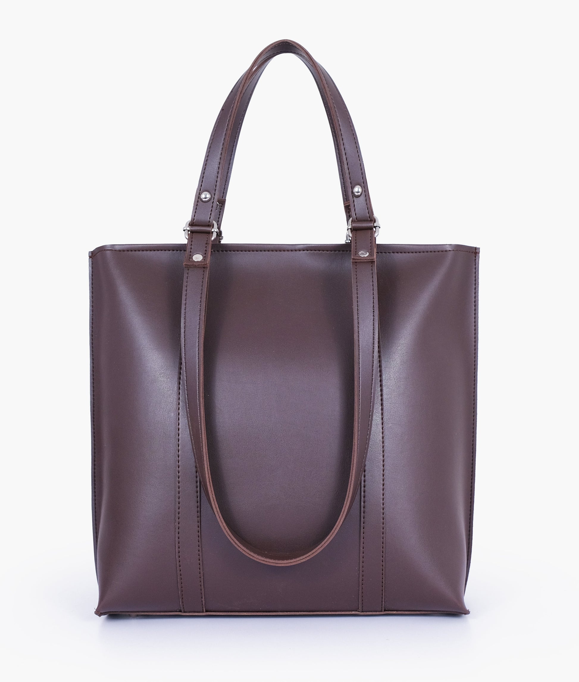 Buy Dark brown double-handle tote bag in Pakistan