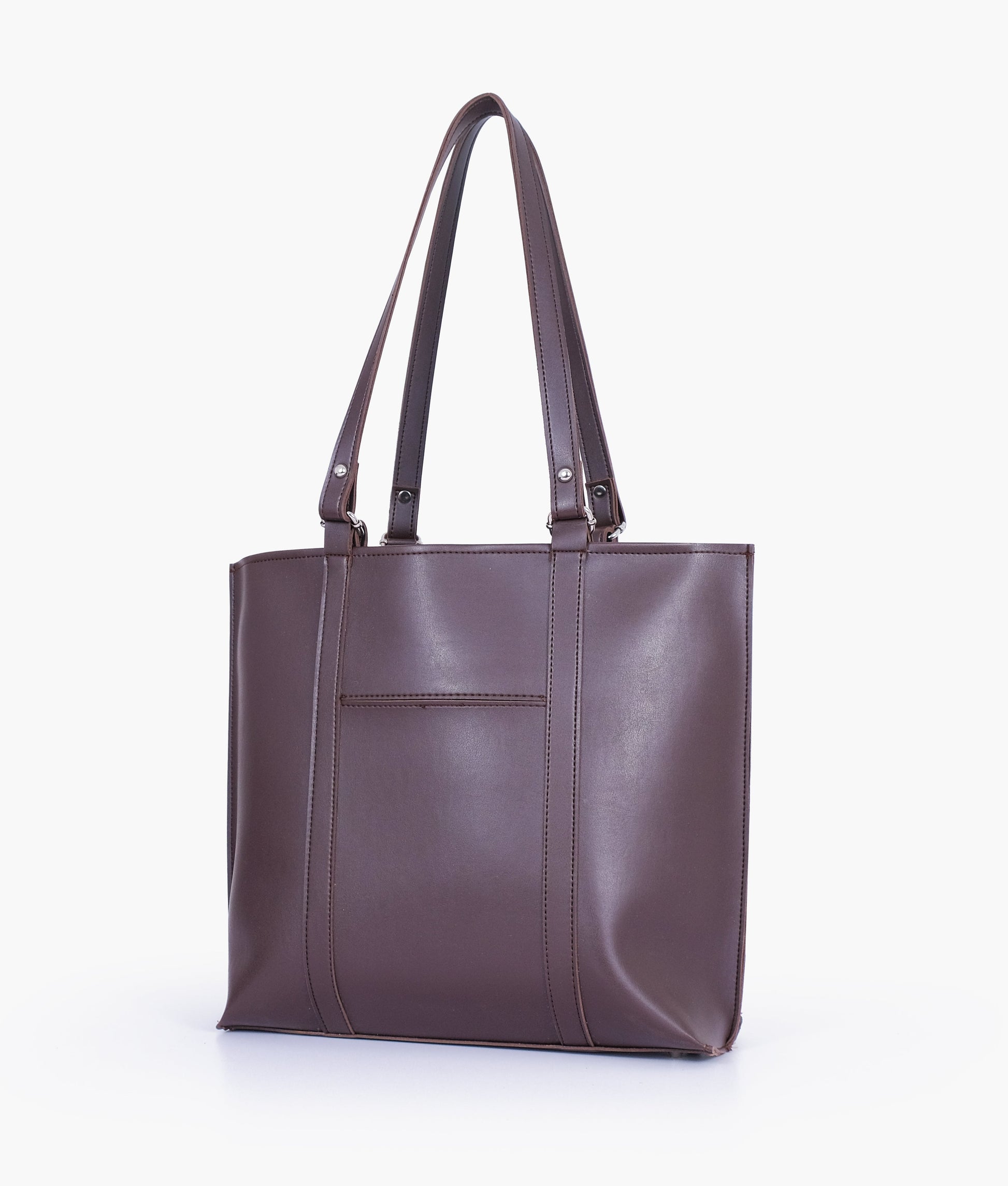 Buy Dark brown double-handle tote bag in Pakistan