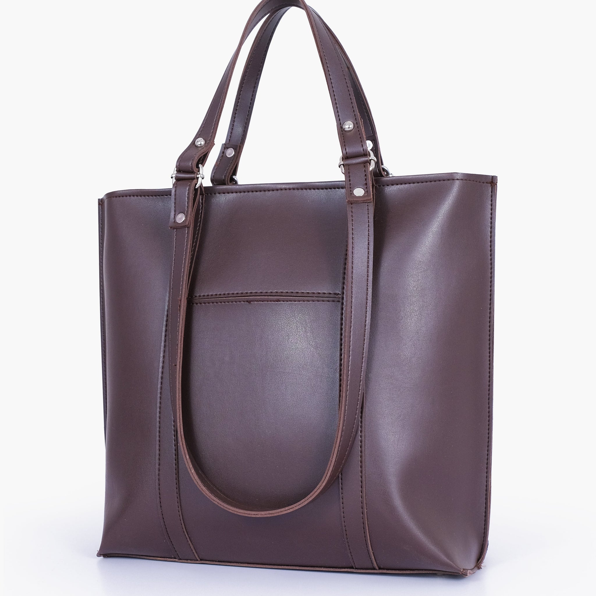 Buy Dark brown double-handle tote bag in Pakistan