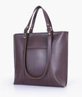 Buy Dark brown double-handle tote bag in Pakistan