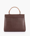 Buy Dark brown flap-over top-handle bag in Pakistan