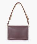 Buy Dark brown half flap cross-body bag in Pakistan