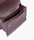 Buy Dark brown half flap cross-body bag in Pakistan