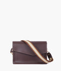 Buy Dark brown half flap cross-body bag in Pakistan