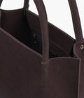 Buy Dark brown mocha suede tote bag in Pakistan