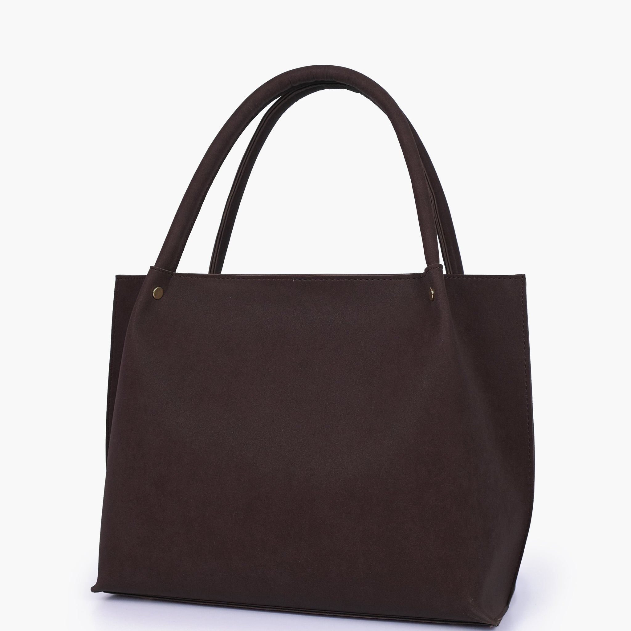 Buy Dark brown mocha suede tote bag in Pakistan