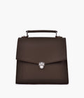 Buy Dark brown push-lock messenger bag in Pakistan