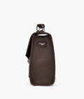 Buy Dark brown push-lock messenger bag in Pakistan