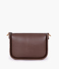 Buy Dark brown saddle bag with twist lock in Pakistan