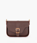 Buy Dark brown saddle buckle bag in Pakistan